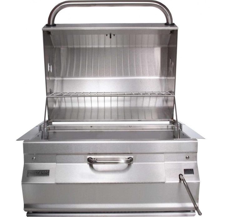 Fire Magic 24" Built-In Charcoal Grill with Smoker Hood, 304 Stainless Steel