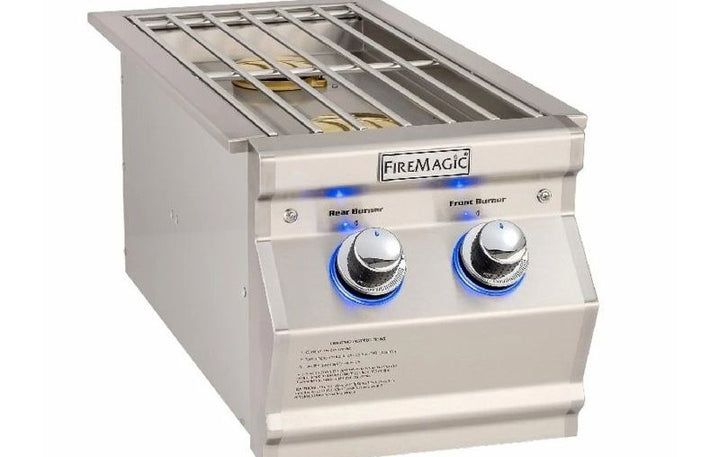 Fire Magic Aurora Double Side Burner, Solid Brass Sealed Burners