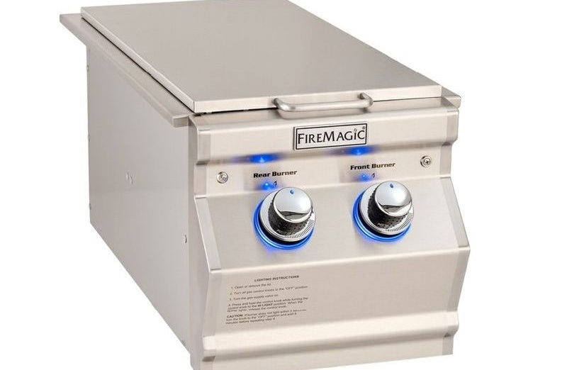 Fire Magic Aurora Double Side Burner, Solid Brass Sealed Burners