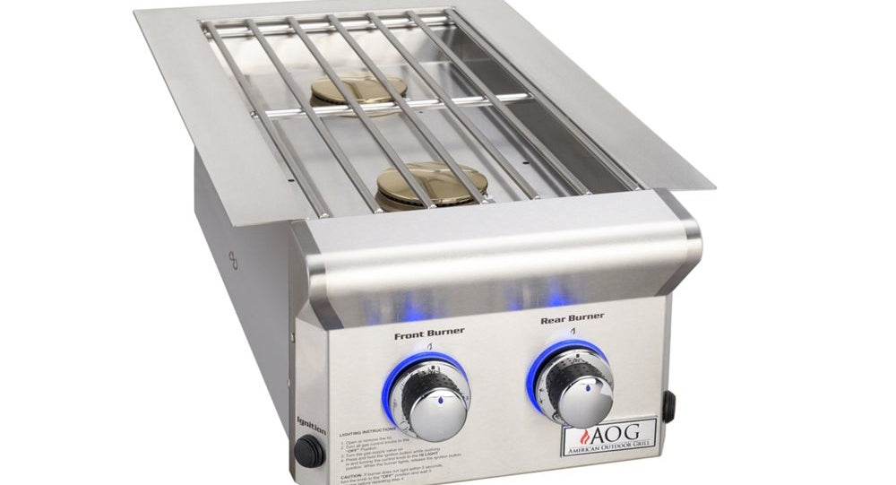 American Outdoor Grill L-Series Double Side Burner, Solid Brass