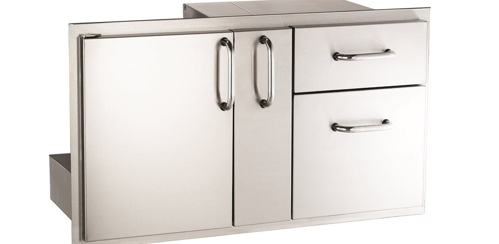 Fire Magic 18x36 Outdoor Cabinet Door with Double Drawer