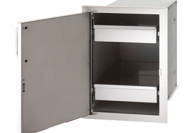 Fire Magic GMT Dual Drawer Stainless Steel Left Side