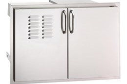 Fire Magic Double Door & Drawer Trash Cabinet, 304 Stainless Steel
