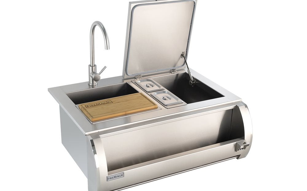 Fire Magic Beverage Butler with Hot/Cold Mixer Faucet, 304 Stainless Steel