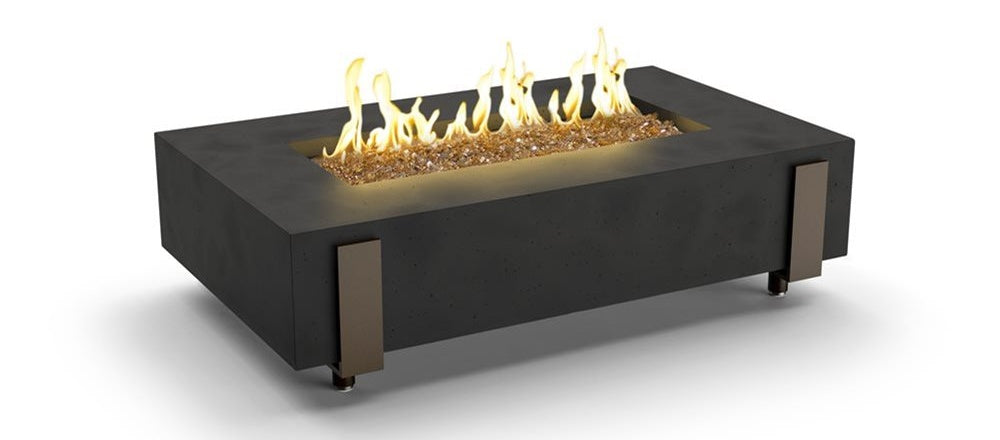 American Fyre Designs Iron Saddle Firetable, 60", GFRC