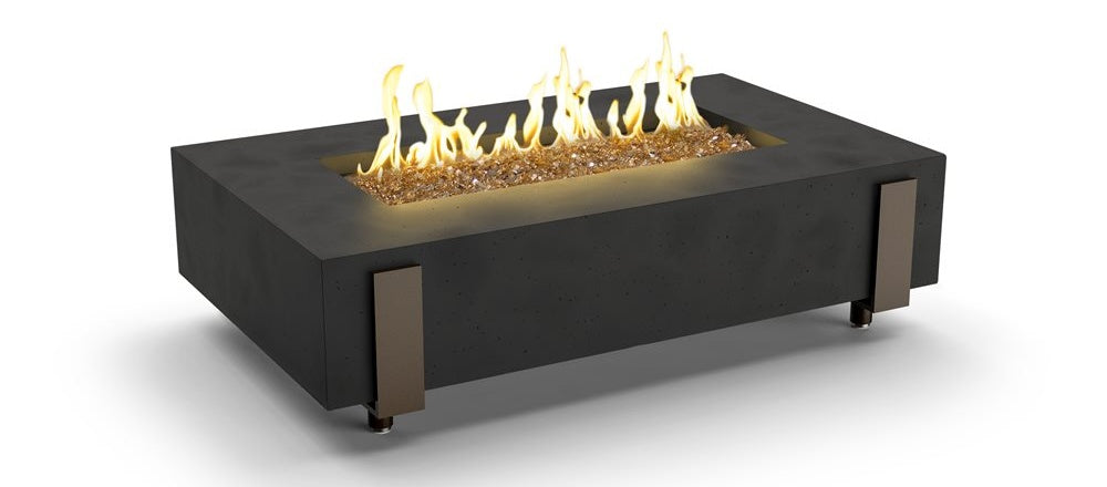 American Fyre Designs 60" Fire Table, GFRC, Black Lava