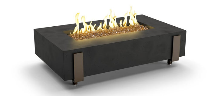 American Fyre Designs 60" Fire Table, GFRC, Black Lava