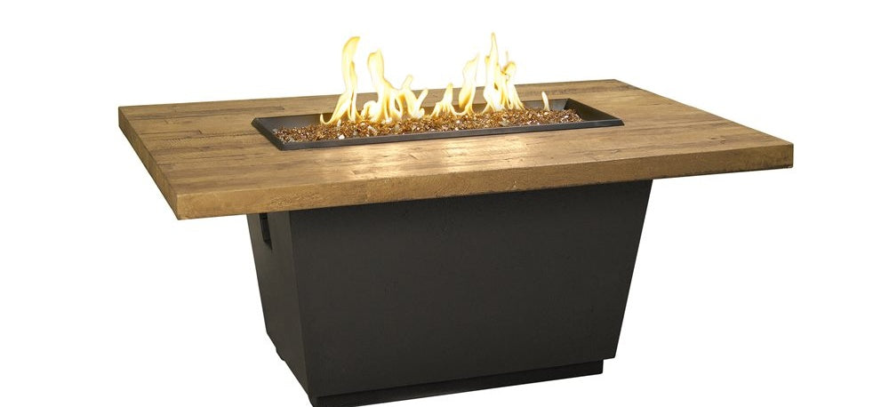 American Fyre Designs Cosmo Rectangular Fire Table, 385 lb