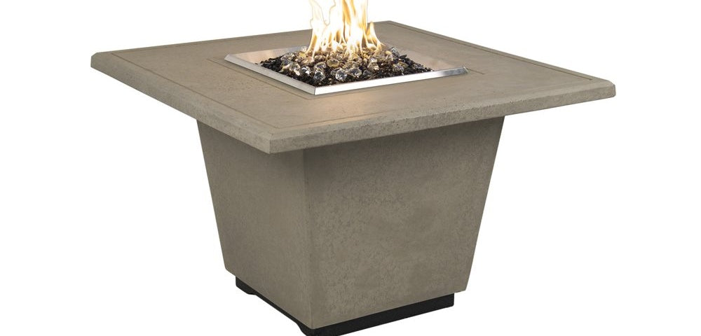 American Fyre Designs Cosmopolitan Fire Table, 36" GFRC, Black Lava