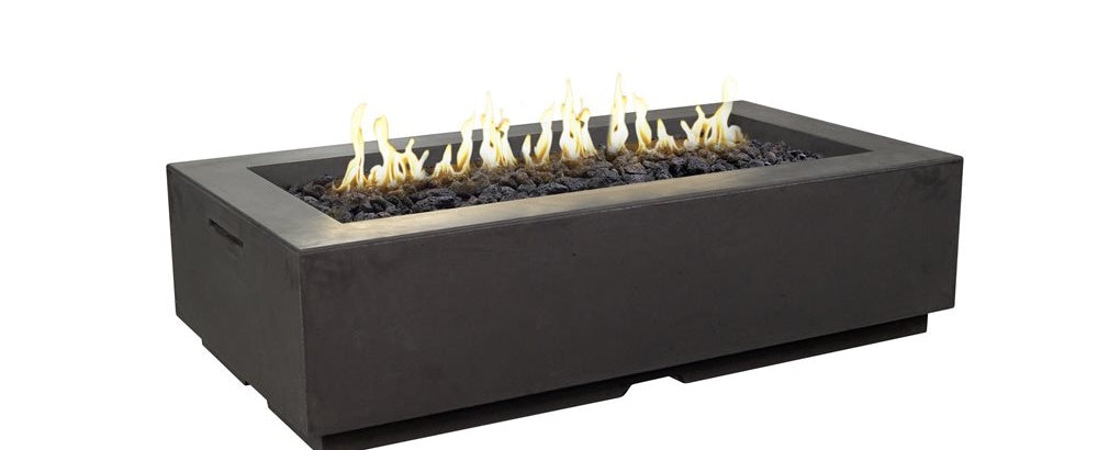 American Fyre Designs Louvre Rectangle Fire Pit, 56" GFRC