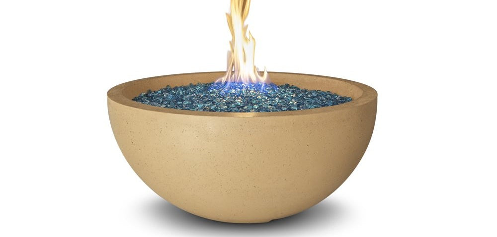 American Fyre Designs Black Lava 36" Fire Bowl in GFRC