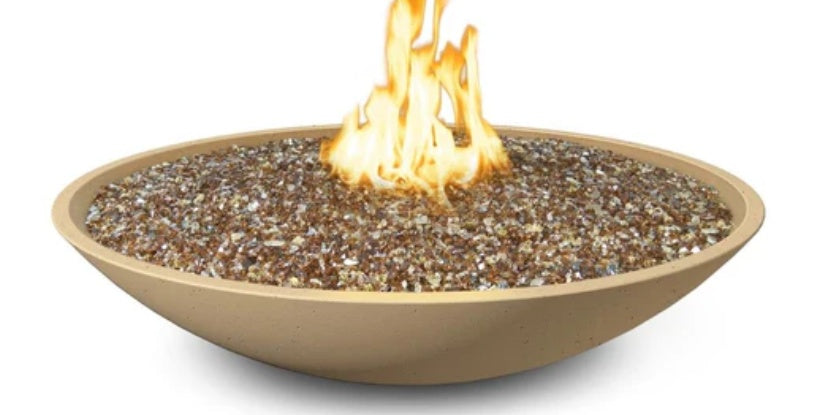 American Fyre Designs Marseille 48" GFRC Firebowl in Smoke