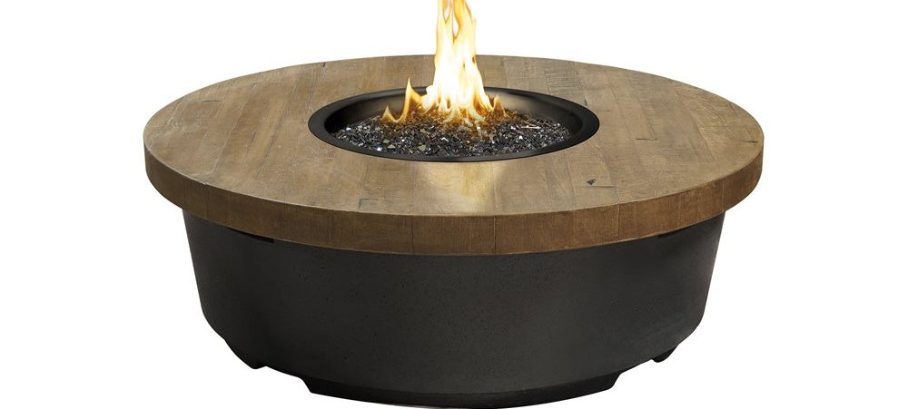 American Fyre Designs Contempo Reclaimed Round Fire Table, 47"