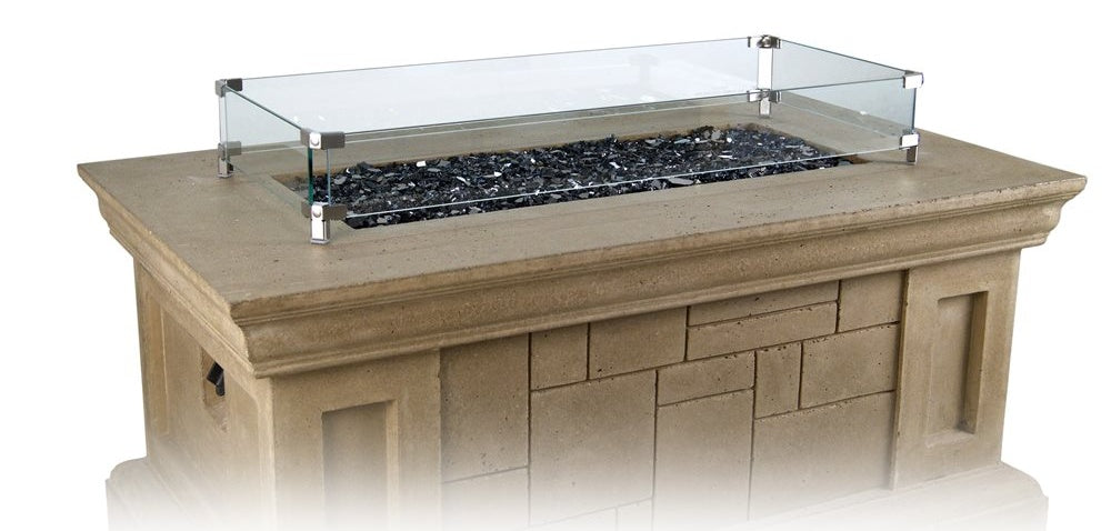 American Fyre Designs Rectangle Ft Glass Assembly