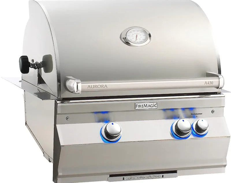 Fire Magic Aurora A430i Built-In Gas Grill, 24-Inch, 304 Stainless Steel