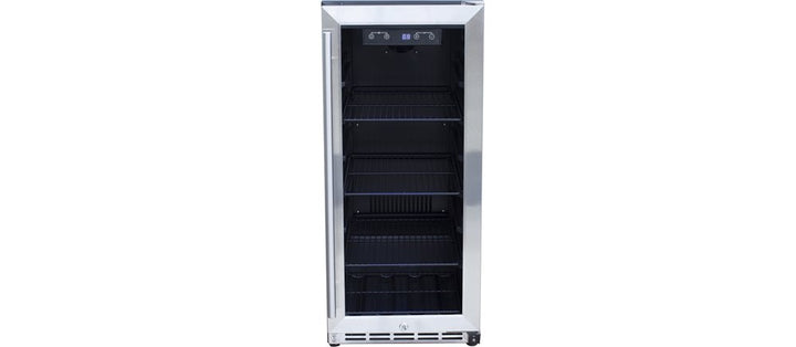 TrueFlame 15" Outdoor Rated Refrigerator with Glass Door