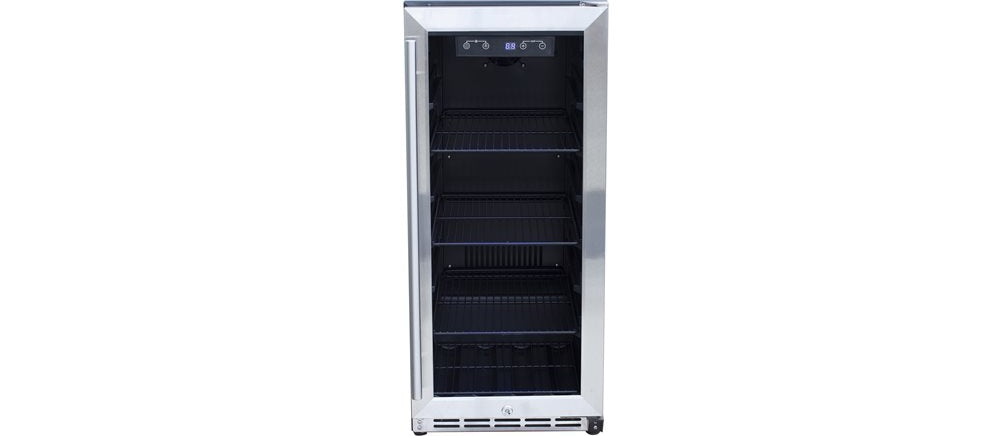 TrueFlame 15" Outdoor Rated Refrigerator with Glass Door