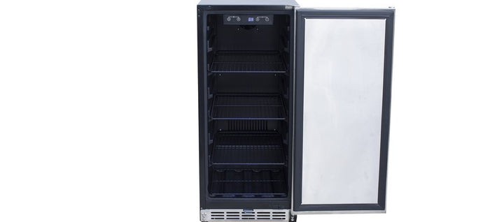 TrueFlame 15" Outdoor Rated Refrigerator With Stainless Steel Door