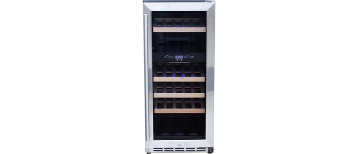 TrueFlame 15" Outdoor Dual Zone Wine Cooler - Stainless Steel