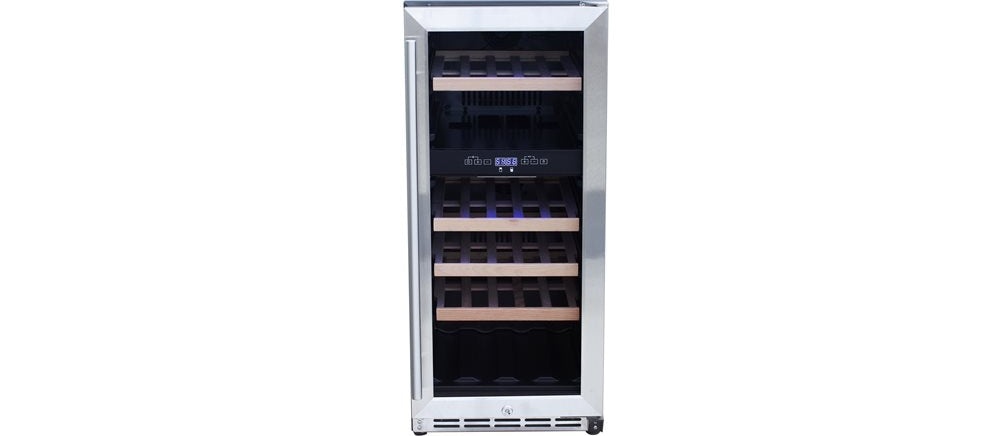 TrueFlame 15" Outdoor Dual Zone Wine Cooler - Stainless Steel
