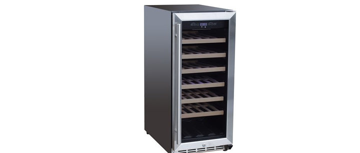 TrueFlame 15" Outdoor Wine Cooler, 20-Bottle, Stainless Steel