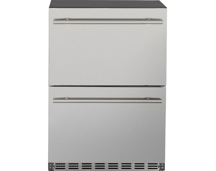 TrueFlame 24" Two-Drawer Outdoor Refrigerator in #304 Stainless Steel