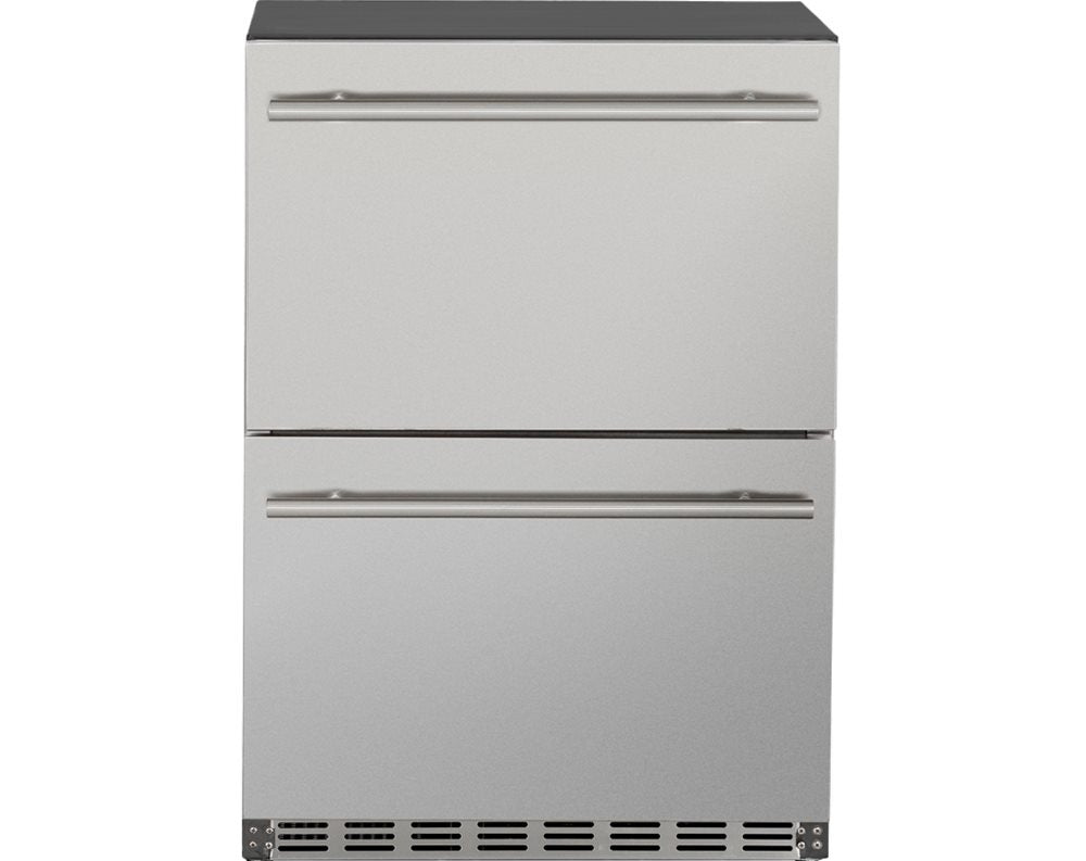 TrueFlame 24" Two-Drawer Outdoor Refrigerator in #304 Stainless Steel