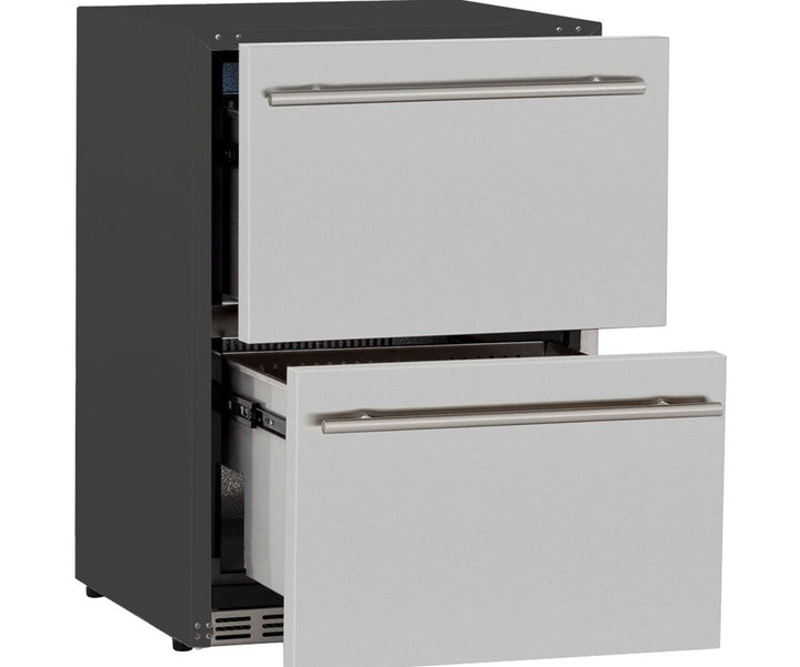 TrueFlame 24" Two-Drawer Outdoor Refrigerator in #304 Stainless Steel