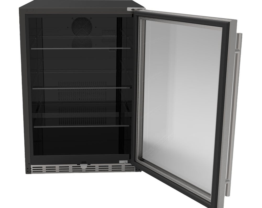 TrueFlame 24" Outdoor Refrigerator with Glass Door, 5.1 Cu. Ft.