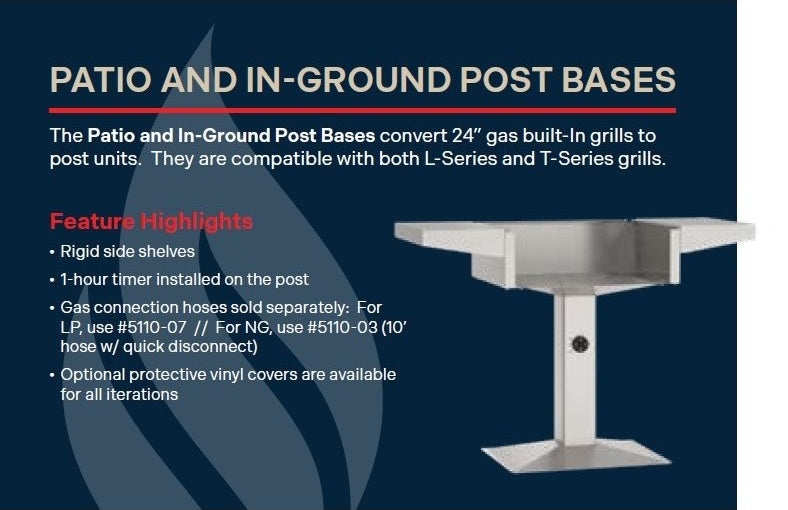 American Outdoor Grill 24" Accessible Height In-Ground Post Base
