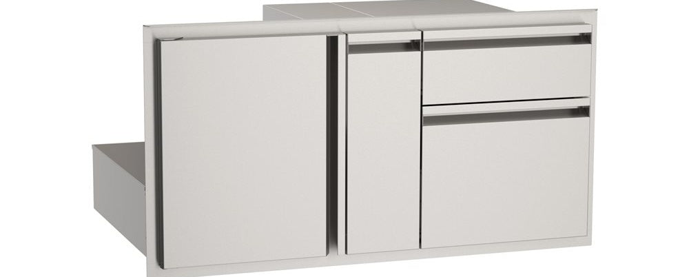 American Outdoor Grill Door with Double Drawer and Platter