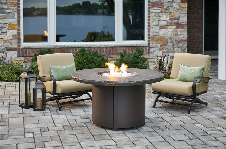 Outdoor GreatRoom Beacon 48-Inch Fire Pit Table, Marbleized Noche
