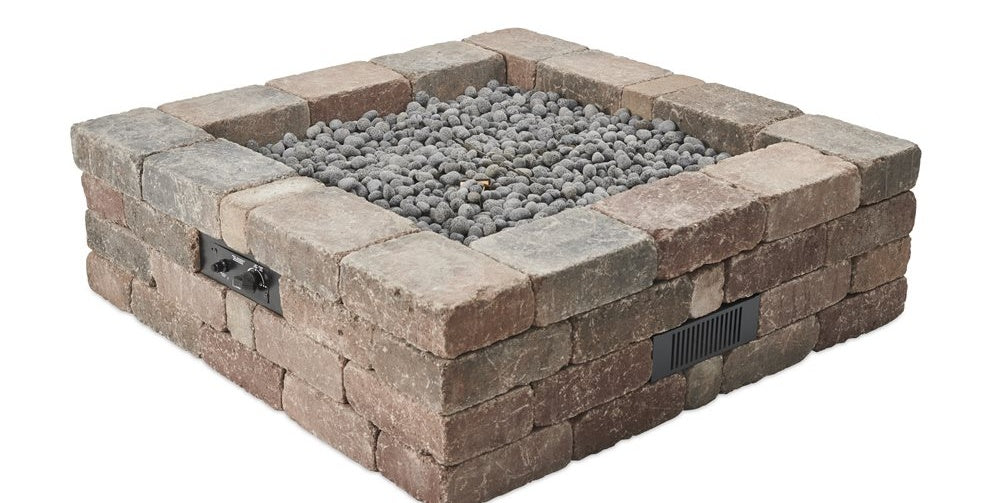 Outdoor GreatRoom Bronson 51" Square Block Kit Fire Table