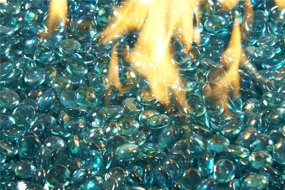 Outdoor GreatRoom Aqua Marine Crystal Fire Glass Gems