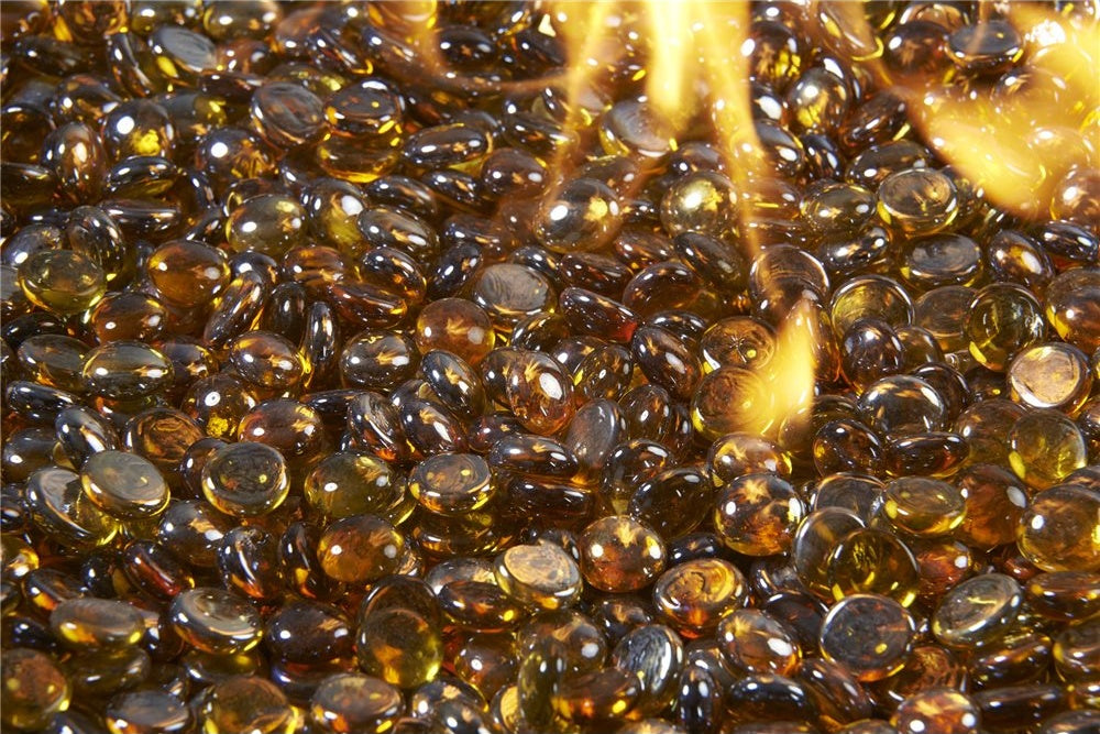 The Outdoor GreatRoom Company Amber Crystal Fire Glass Gems