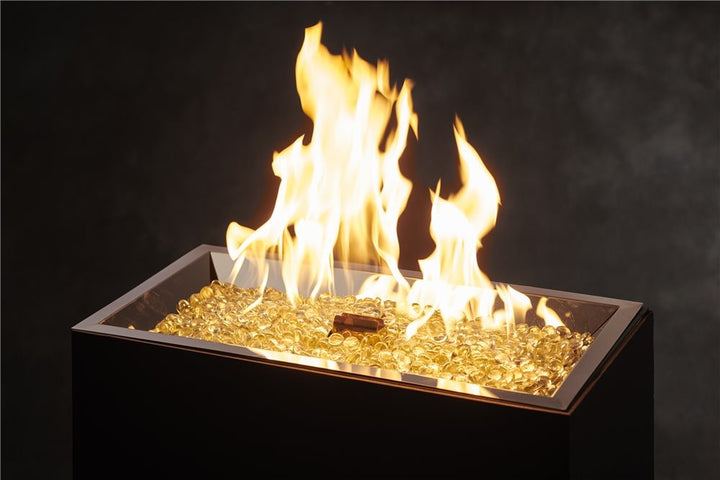 Outdoor GreatRoom Crystal Fire Plus Rectangle Burner, 12" x 24" Stainless Steel