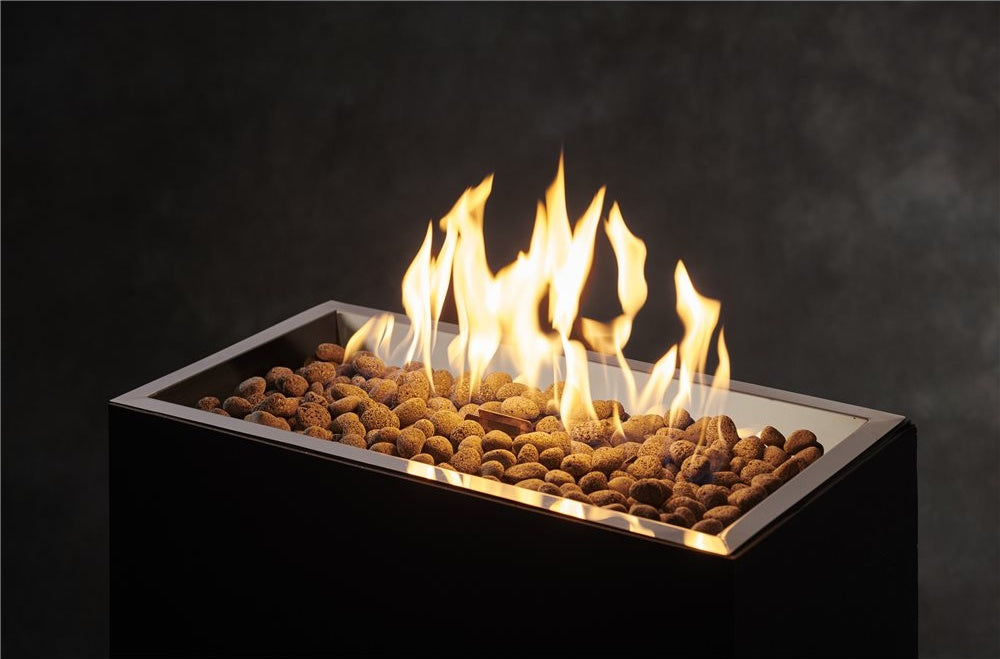 Outdoor GreatRoom Crystal Fire Plus Rectangle Burner, 12" x 24" Stainless Steel