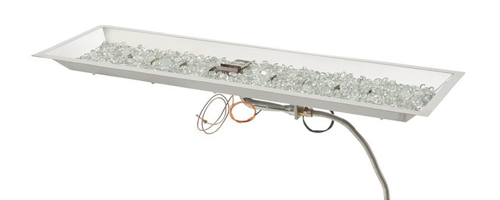Outdoor GreatRoom Crystal Fire 12" x 42" SS Linear Gas Burner
