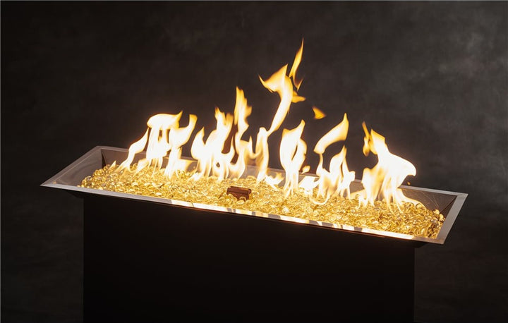 Outdoor GreatRoom Crystal Fire 12" x 42" SS Linear Gas Burner