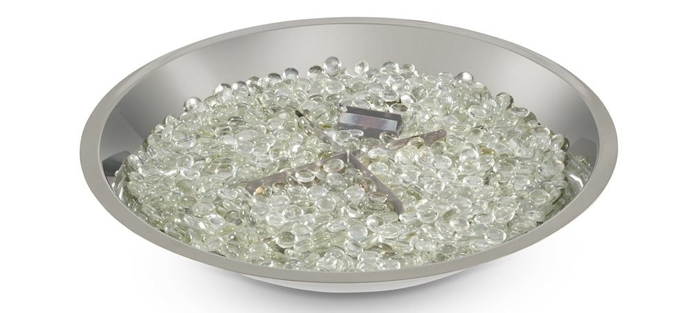 Outdoor GreatRoom Crystal Fire Plus 20" Round Burner, 304 Stainless