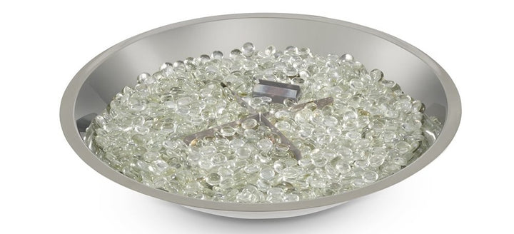 Outdoor GreatRoom Crystal Fire Plus 20" Round Burner, 304 Stainless