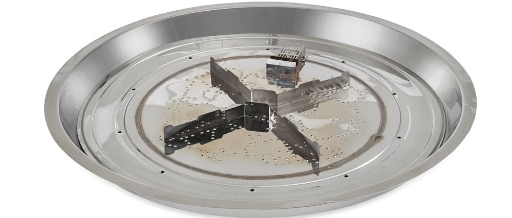 Outdoor GreatRoom Crystal Fire Plus 30" Round Burner, 304 Stainless Steel