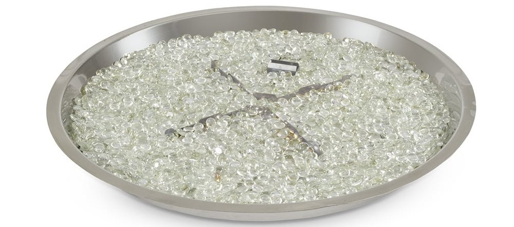 Outdoor GreatRoom Crystal Fire Plus 30" Round Burner, 304 Stainless Steel