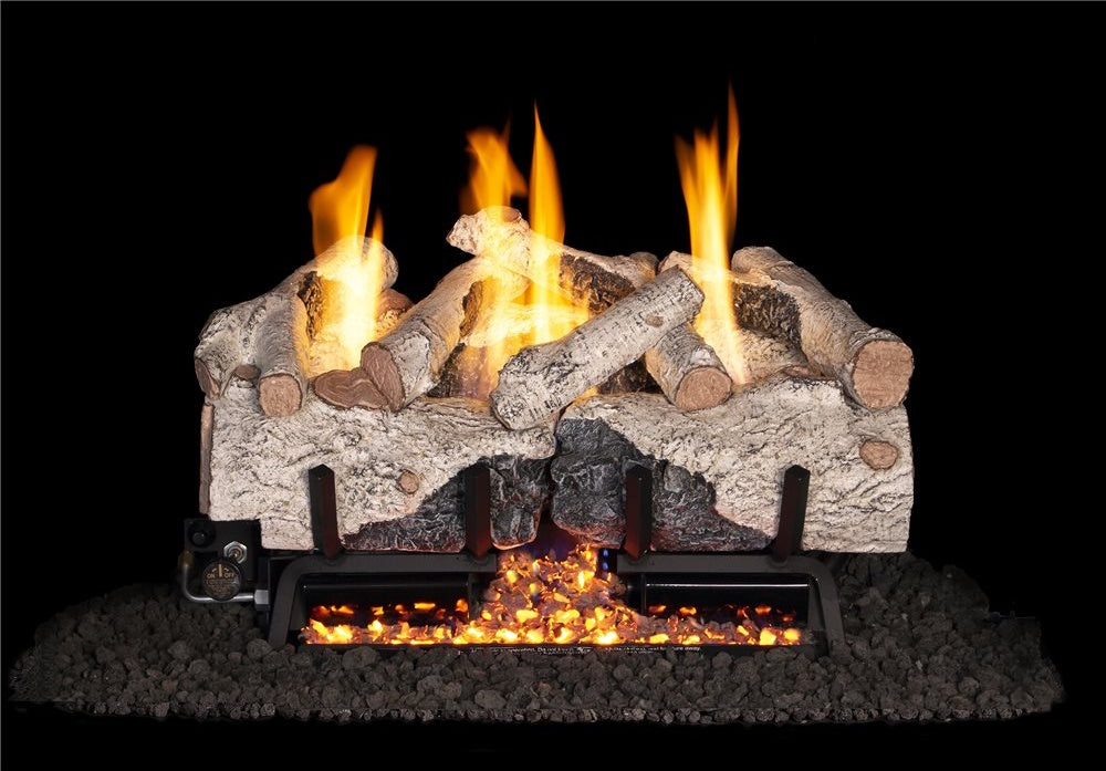 18" Charred Alpine Birch Log Set