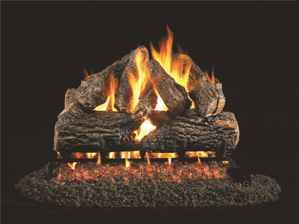 24" Vented Charred Oak Log Set