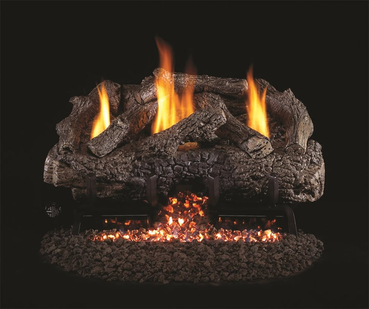 24" Charred Frontier Oak Log Set