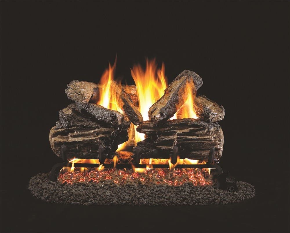 36"CHARRED SPLIT OAK SET