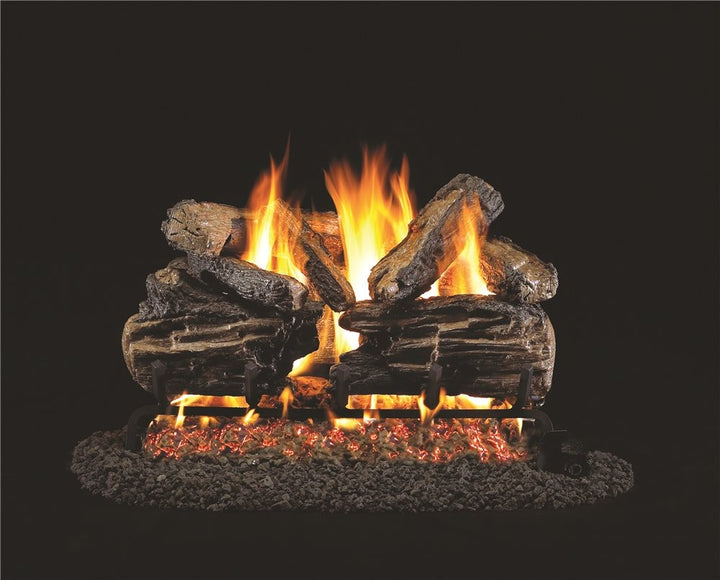 36"CHARRED SPLIT OAK SET