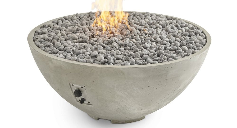 Outdoor GreatRoom Cove 42" Round Fire Table in Supercast GFRC Concrete
