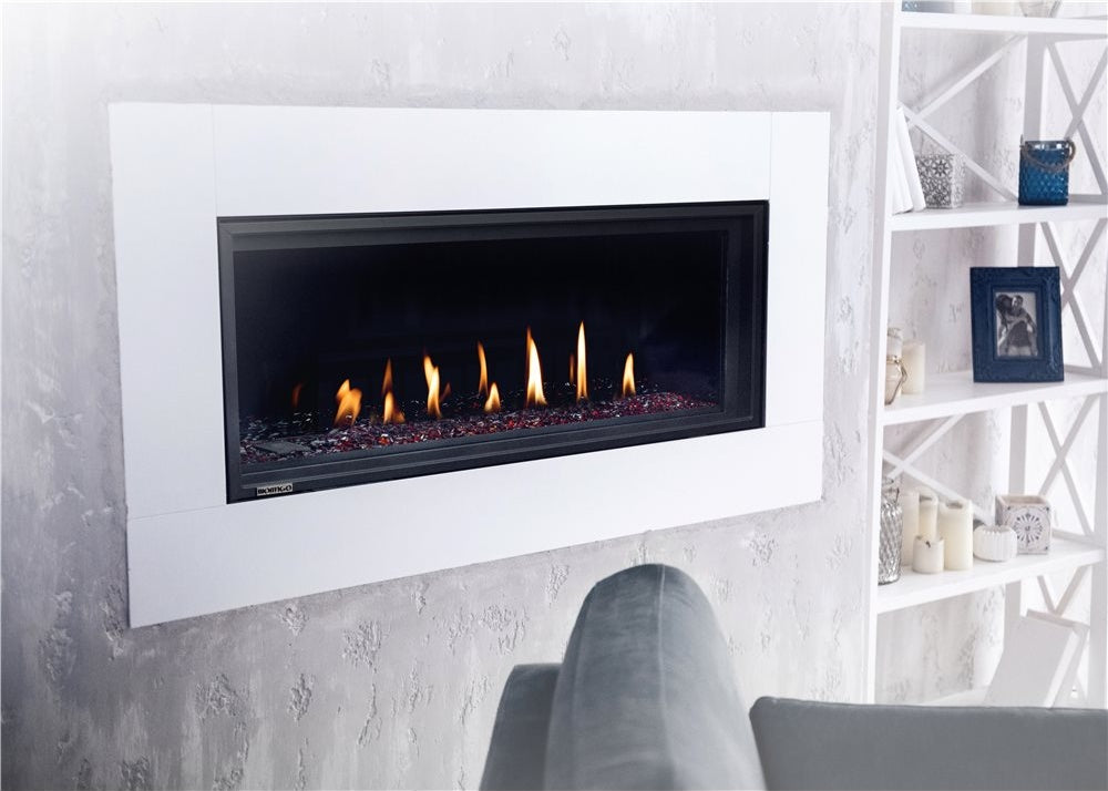 Montigo DelRay 36" Linear Direct Vent Gas Fireplace, Zero-Clearance